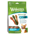 Whimzees Premio Dental Vegetariano Forma Cepillo de Dientes Chico para Perro, 24 piezas