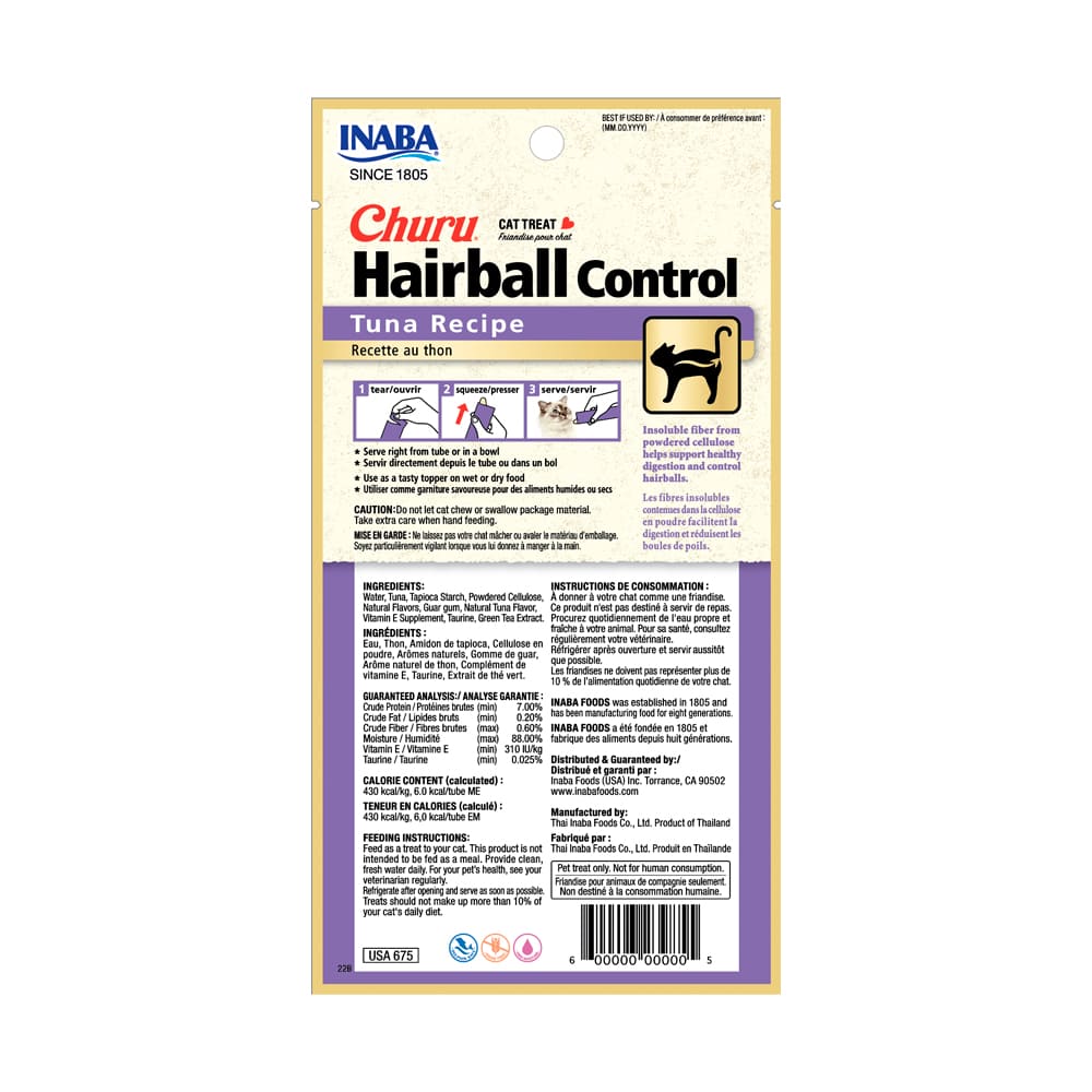 Churu Hairball Control Receta de Atún