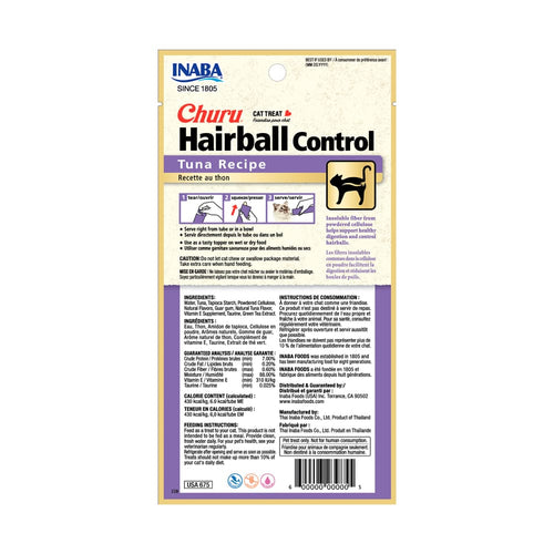 Churu Hairball Control Receta de Atún